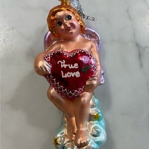 Christopher Radko "To The One I Love" Valentine's Day Angel Ornament 2000 5.5".